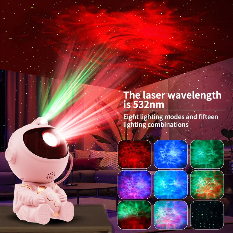 Proyector Galaxia Astronauta 🌌 | Lámpara LED Estrellada