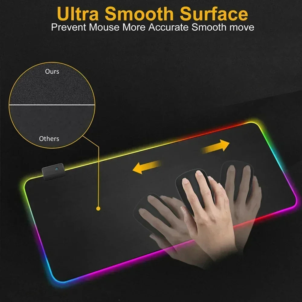 Mousepad Gaming RGB XXL | Antideslizante LED