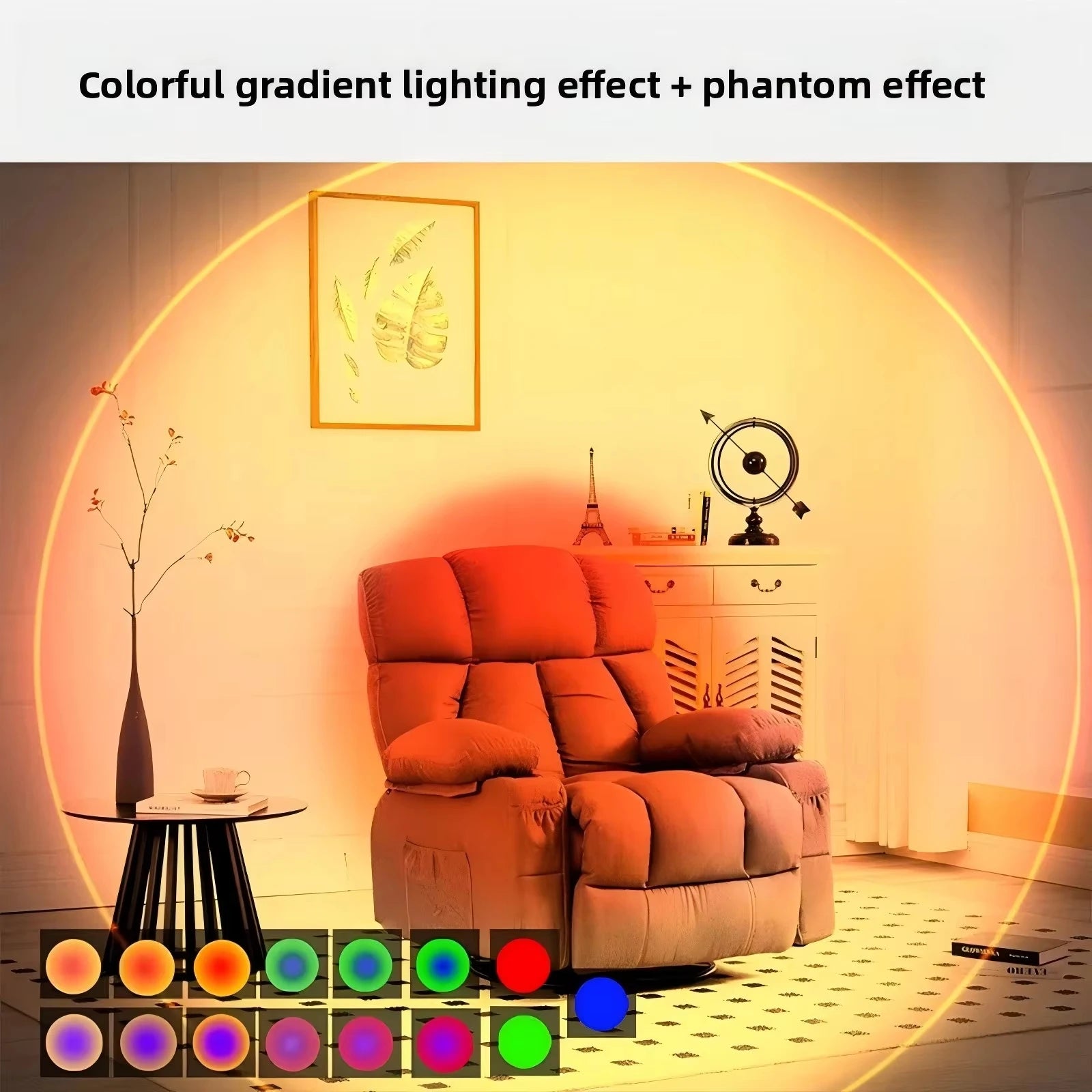 Lámpara LED Atardecer RGB 🌅 | Sensor de Movimiento y Carga USB