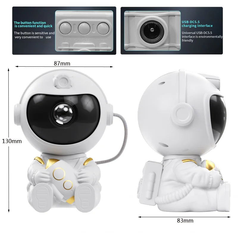 Proyector Galaxia Astronauta 🌌 | Lámpara LED Estrellada
