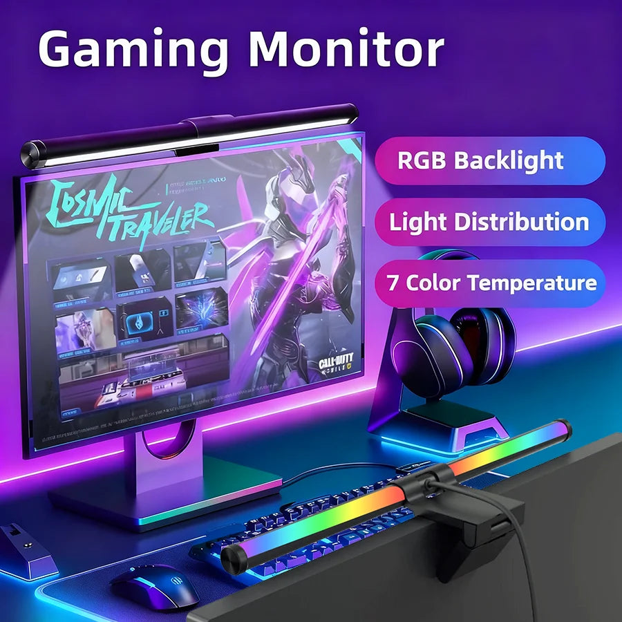 Barra LED RGB para Monitor 🖥️ | Iluminación Gaming Regulable
