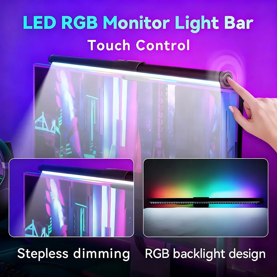 Barra LED RGB para Monitor 🖥️ | Iluminación Gaming Regulable